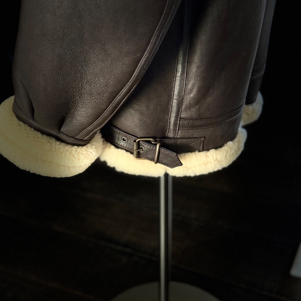 New Sheepskin Shearling B-3 Aviator/Bomber Jacket/Coat - Picture 8 of 16